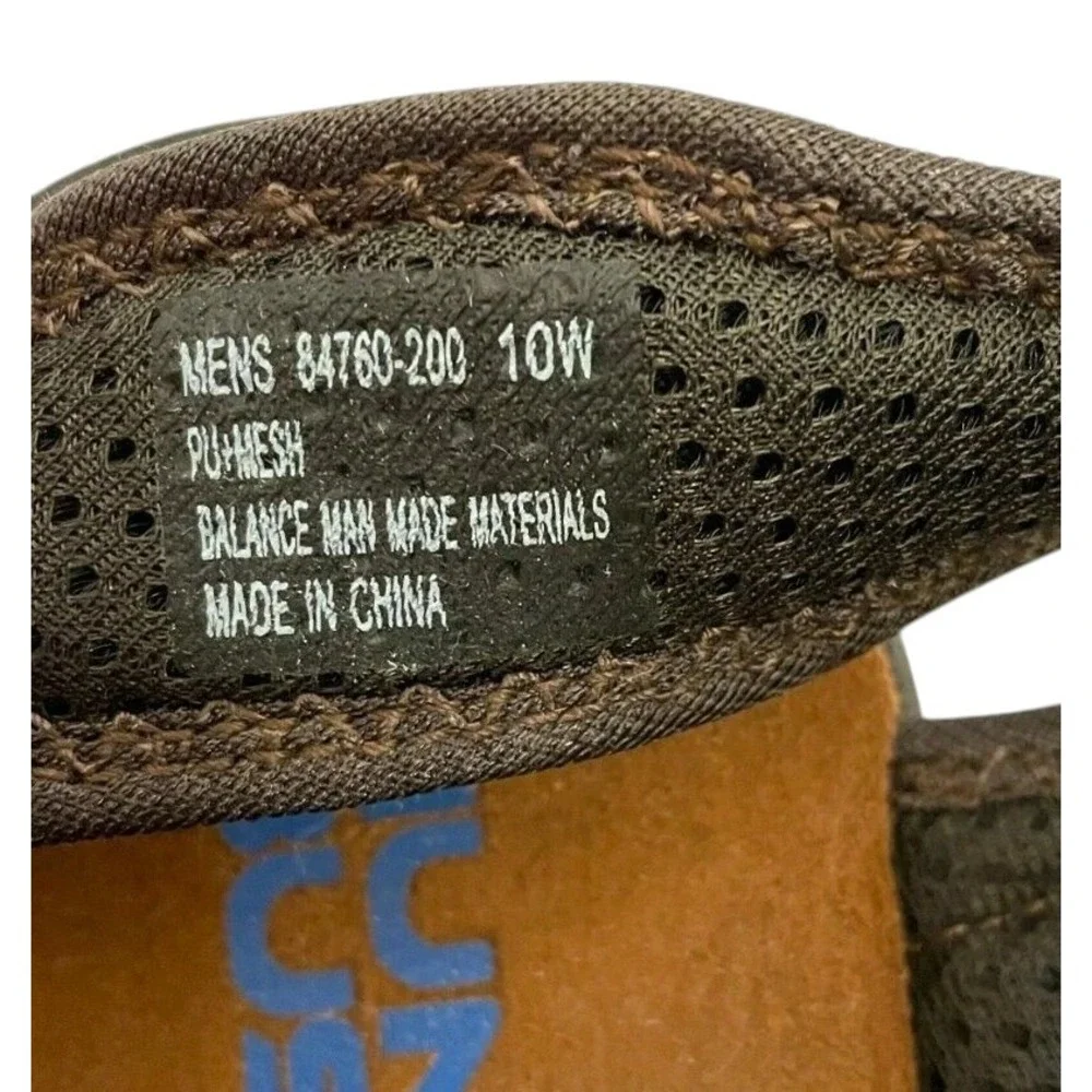 Nunn Bush Men's Rio Grande Two Strap Memory Foam Comfort Sandal Size 10W Brown